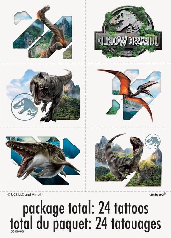 24CT TATOOS JURASSIC WORLD 4