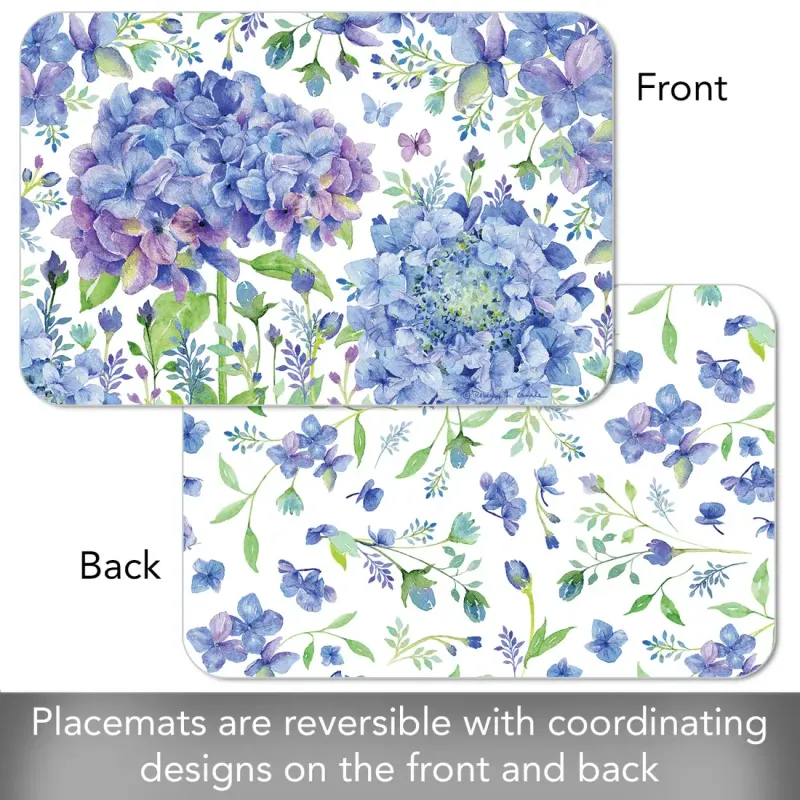 REVERSIBLE PLACEMAT BEAUTIFUL HYDRANGEA
