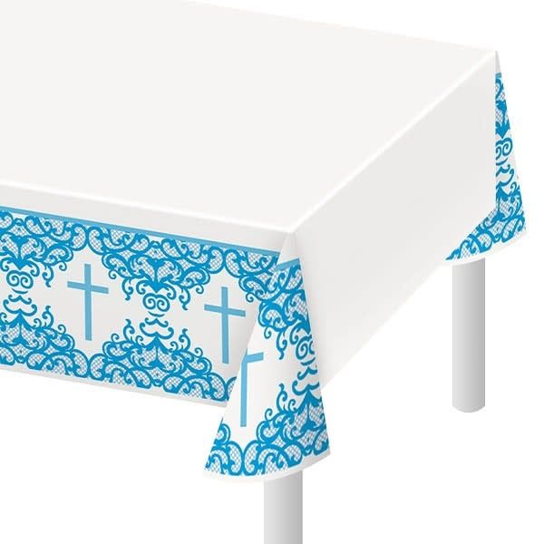 TABLE COVER FANCY BLUE CROSS