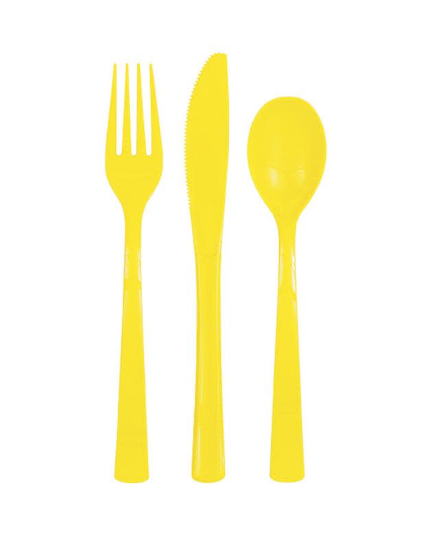 18CT CUTLERY SET NEON YELLOW