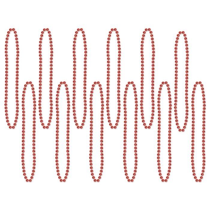 12CT BEADS RED