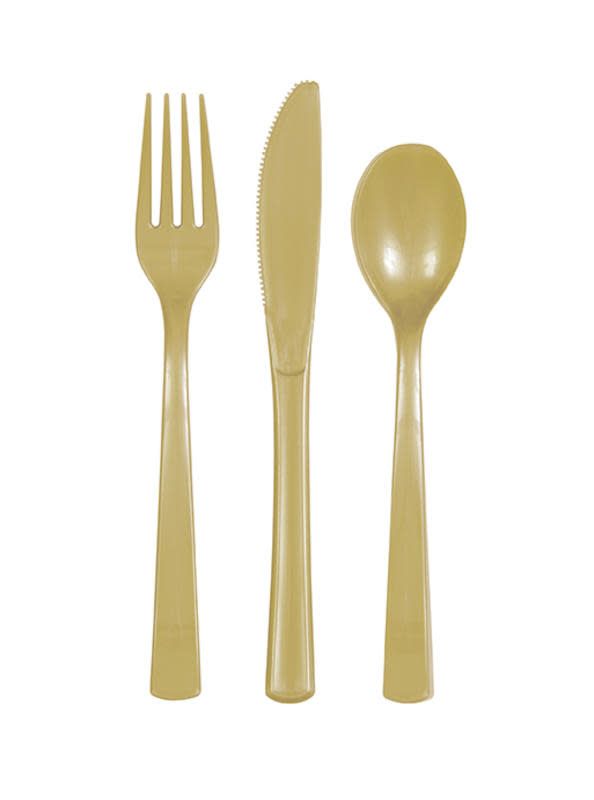 18CT CUTLERY SET GOLD