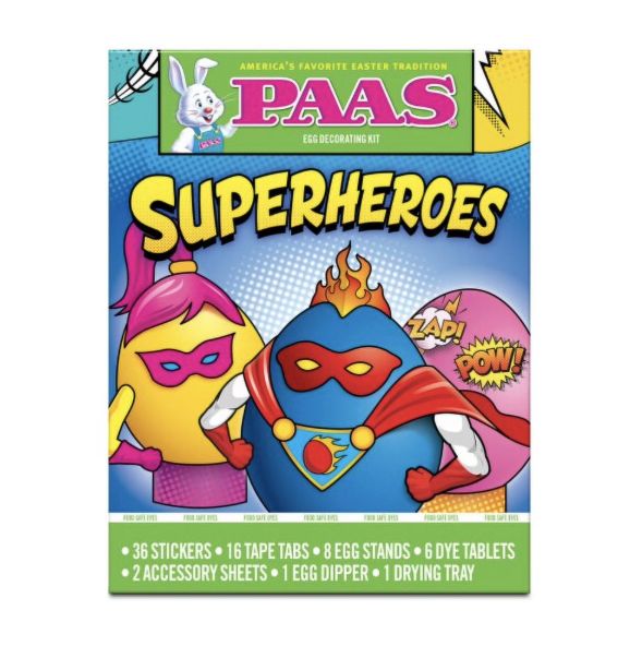 PAAS SUPERHEROS EGG DECORATING KIT