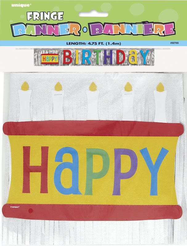 4.75FT FRINGE BANNER HAPPY BIRTHDAY