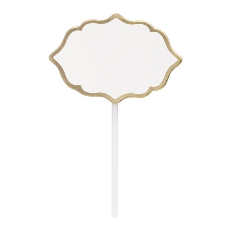 8CT WRITE ON FOOD PINKS GOLD RIM