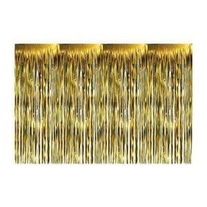 JUMBO FRINGE DOOR CURTAIN GOLD