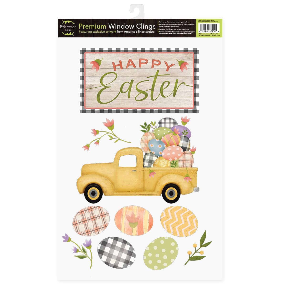EASTER EGG PICKUP WINDOW CLING