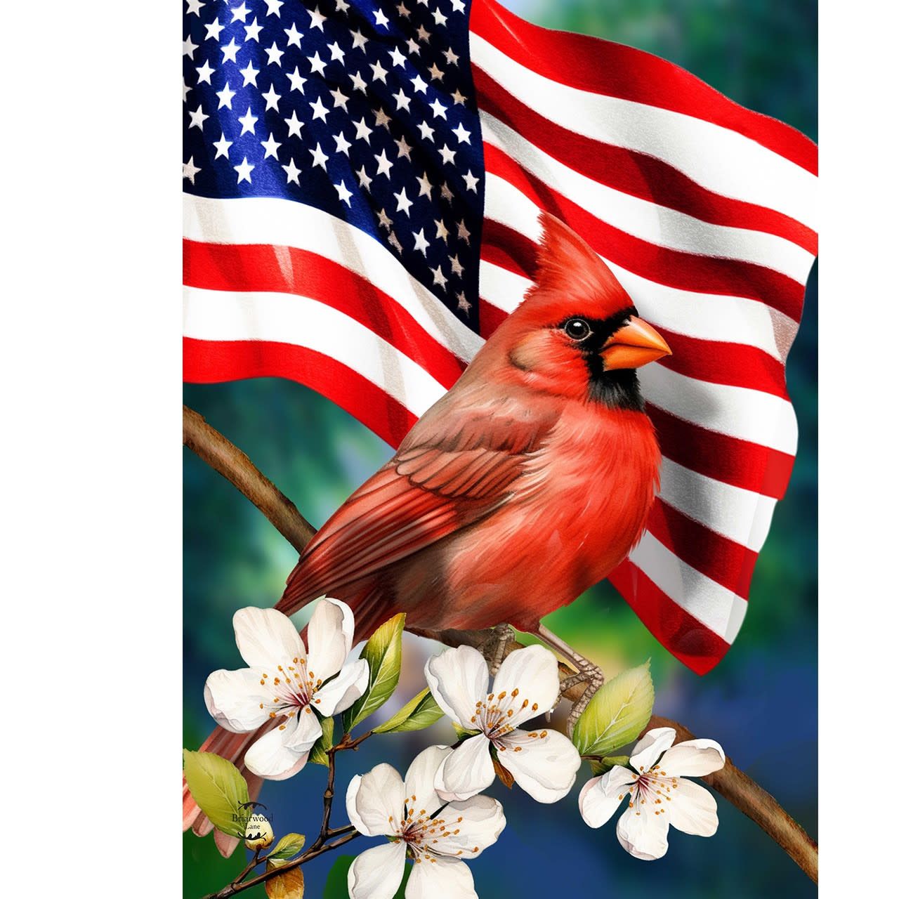 AMERICAN CARDINAL GARDEN FLAG