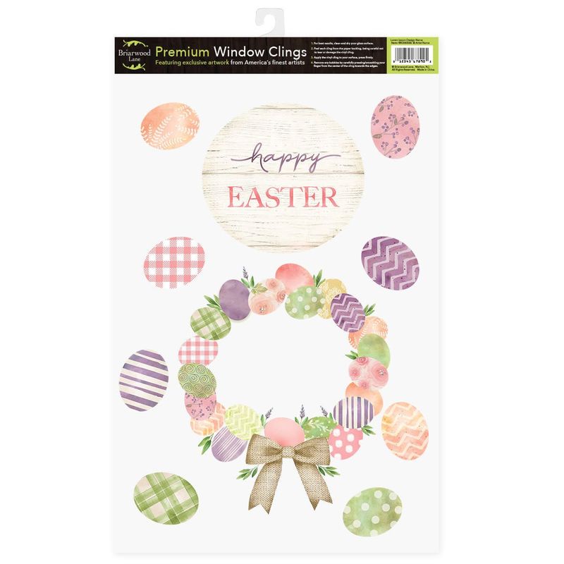 EASTER EGG WREATH WINDOW CLING
