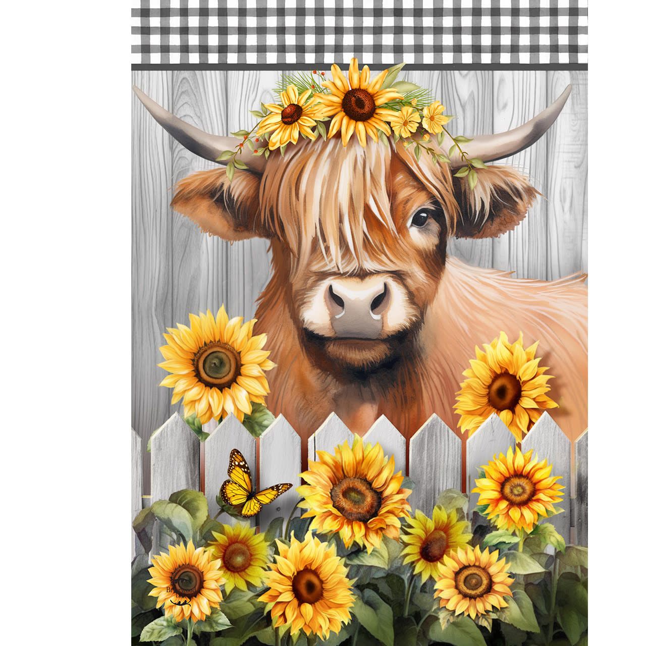 HIGHLAND COW GARDEN FLAG