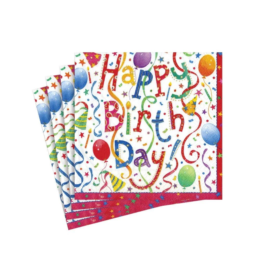 Happy Birthday Cocktail Napkins - 20 Count