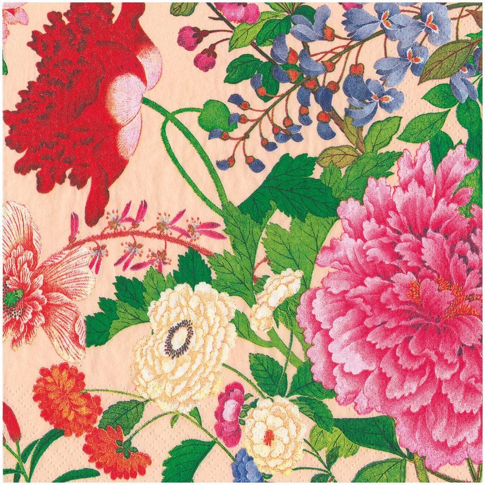 A Profusion of Flowers 2 Shell Pink Dinner Napkins - package of 20