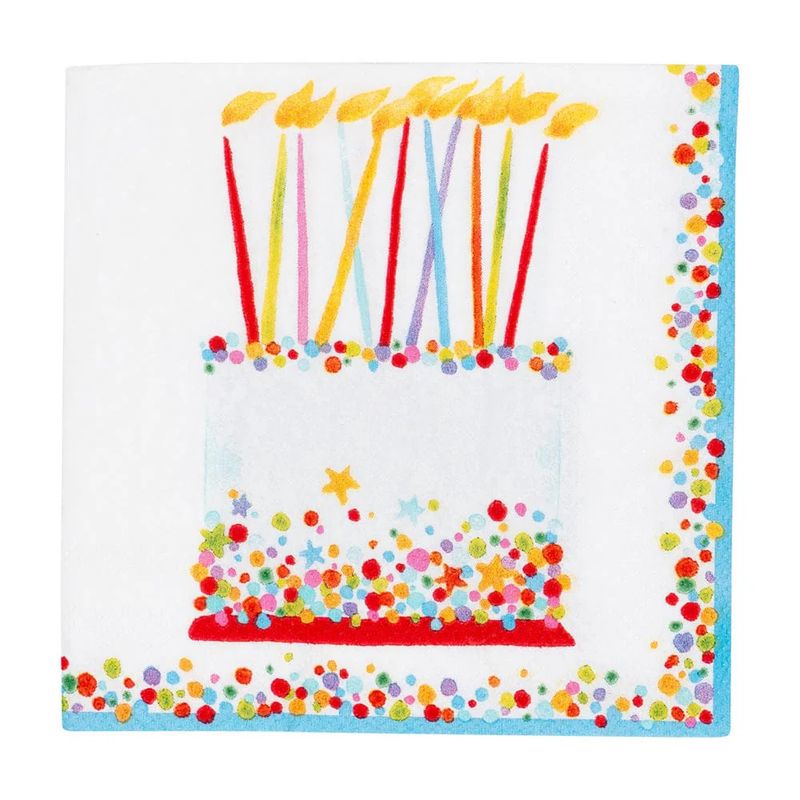 Birthday Cake Cocktail Napkins - 20 Count