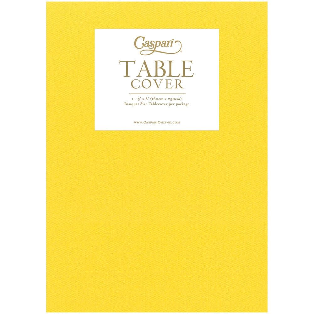 Yellow-Paper Linen Solid Airlaid Table Cover 5.2'X8.2