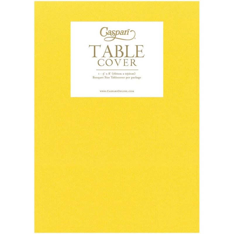 Yellow-Paper Linen Solid Airlaid Table Cover 5.2'X8.2