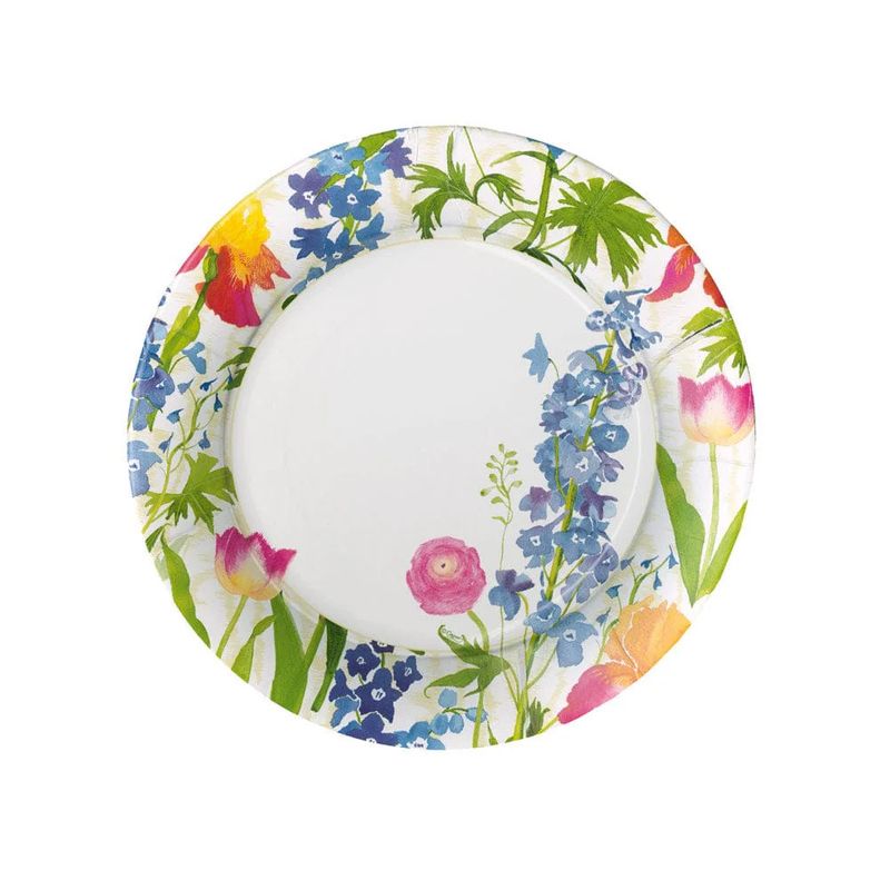 Summer Garden White Salad/Dessert Plates - 8 Count