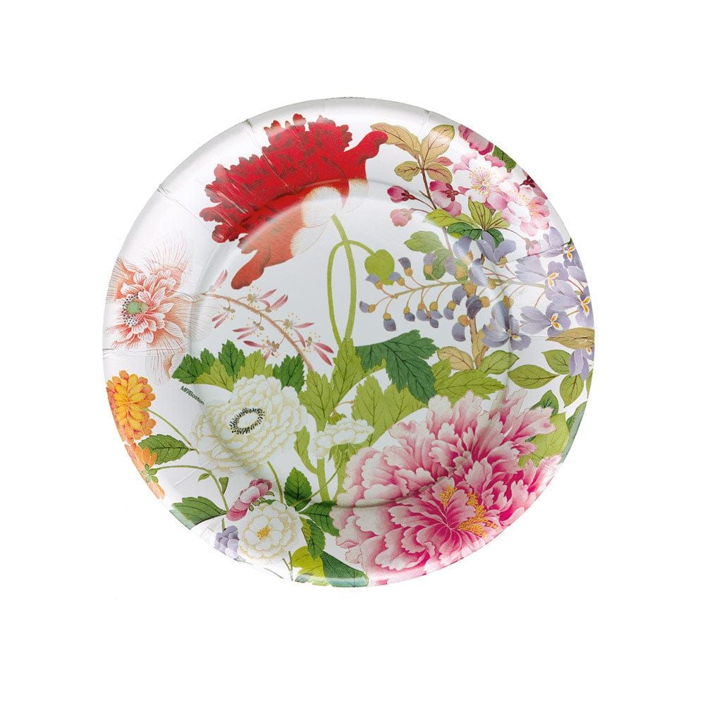 A Profusion of Flowers 2 White Salad/Dessert Plates - package of 8