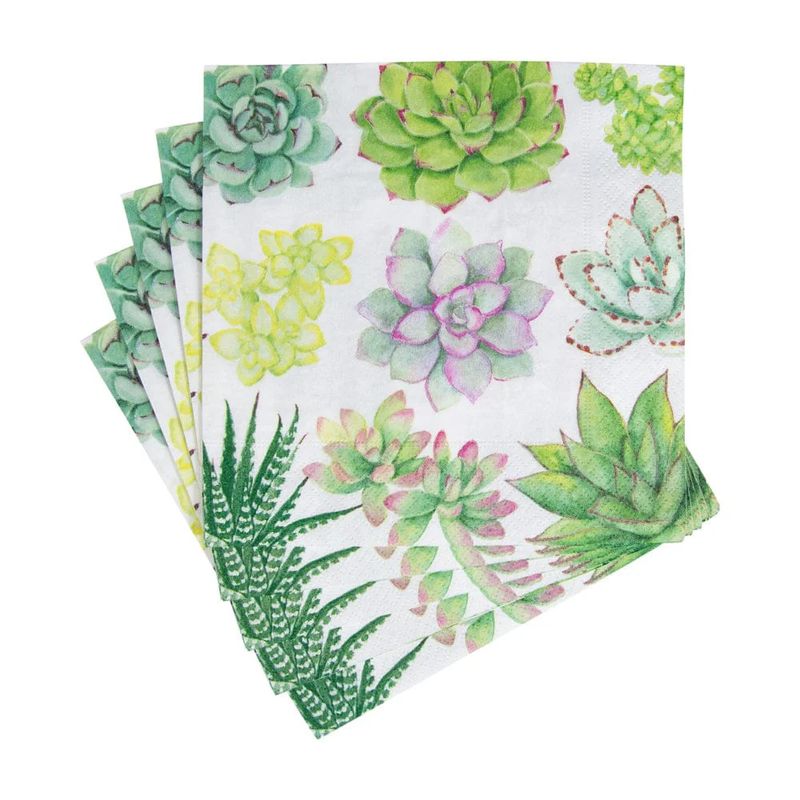 Succulents Luncheon Napkins - 20 Count