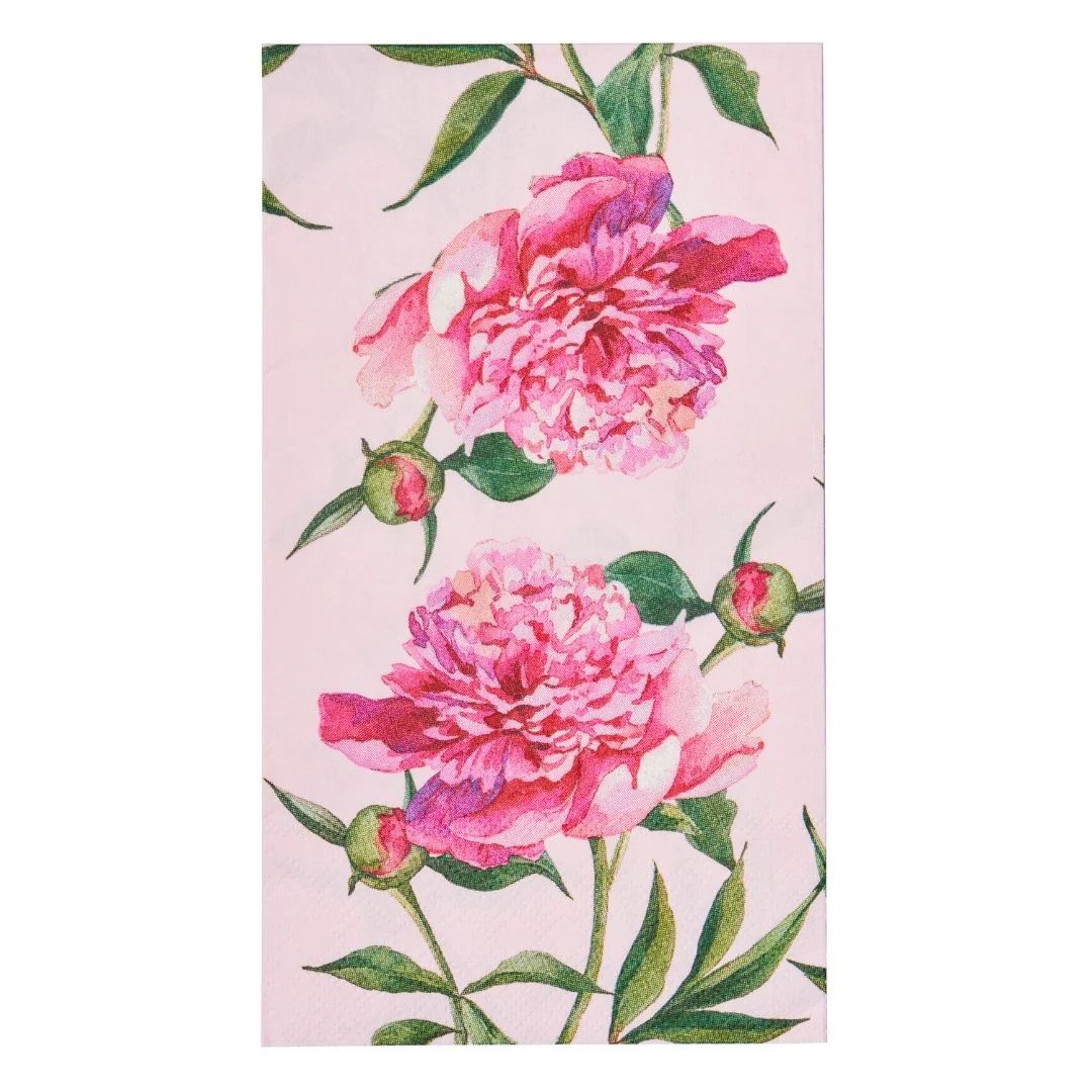 Pink Peonies Guest Towel - 20 Count