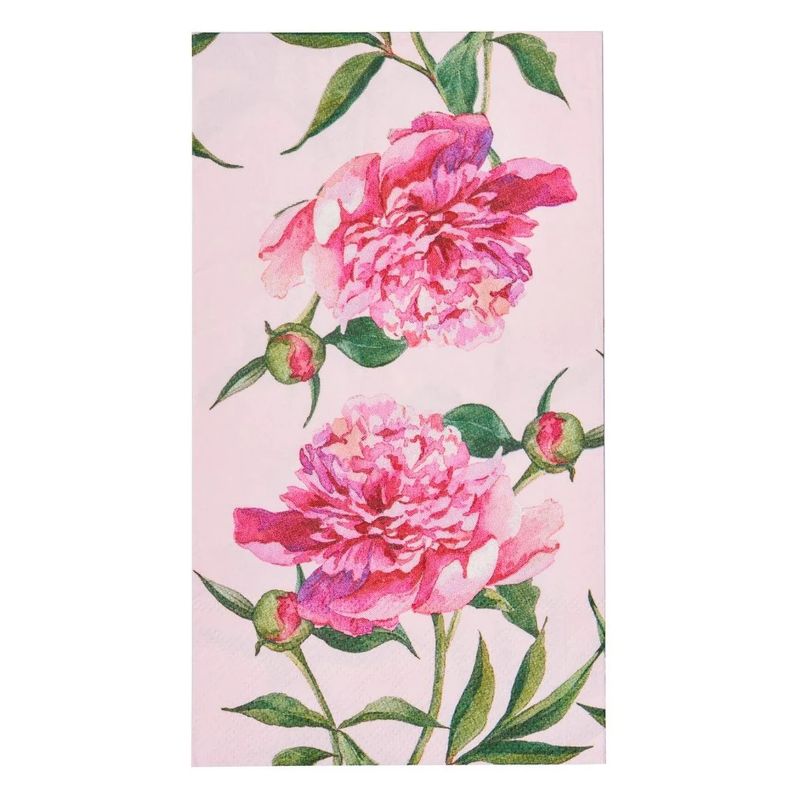 Pink Peonies Guest Towel - 20 Count