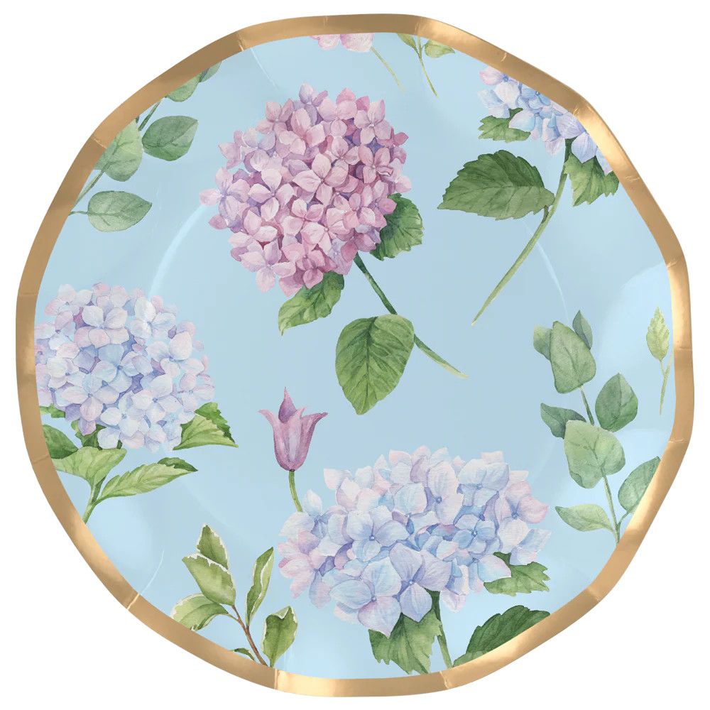 Hydrangea Dinner 10.5in Plate  - 8 Count