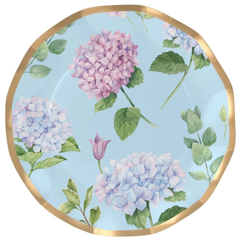 Hydrangea Dinner 10.5in Plate  - 8 Count