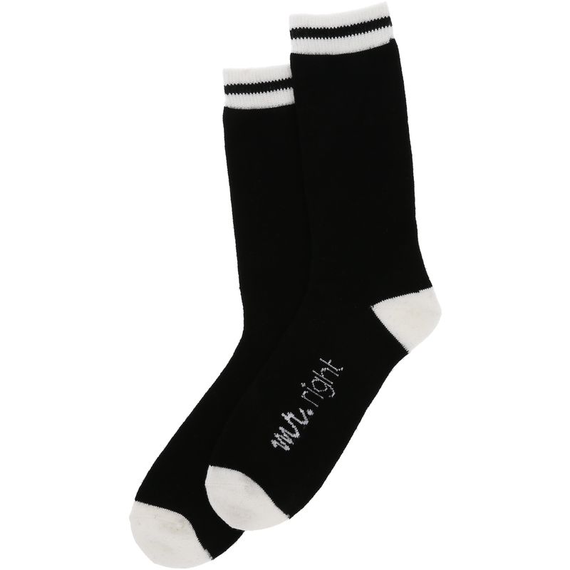 Mr. Right - Men's Crew Sock Black