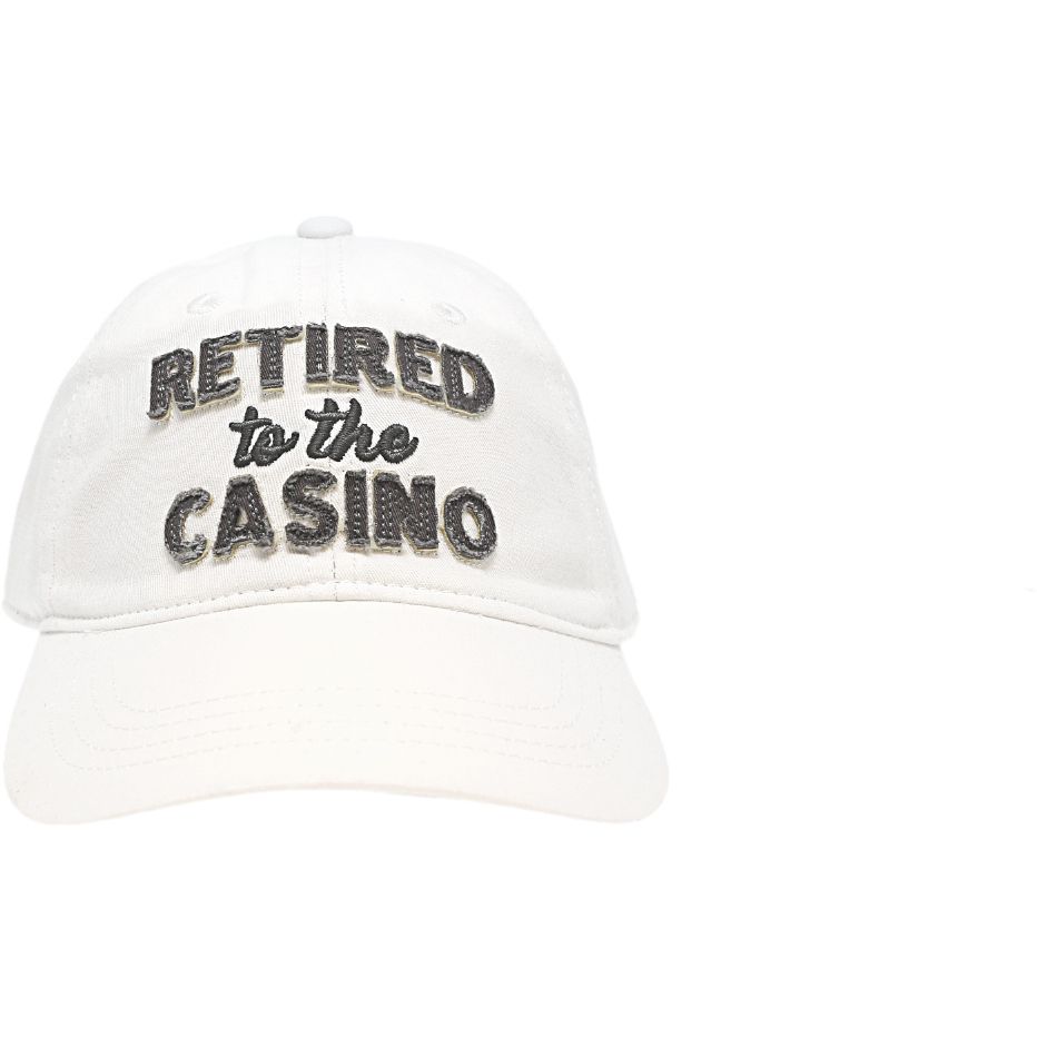 Retired to the Casino - White Adjustable Hat