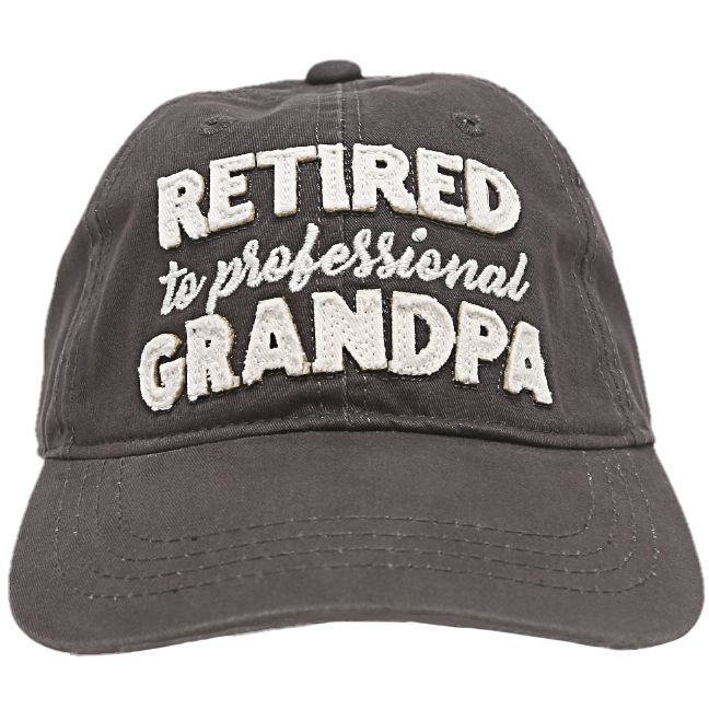 Retired to Professional Grandpa - Gray Adjustable Hat