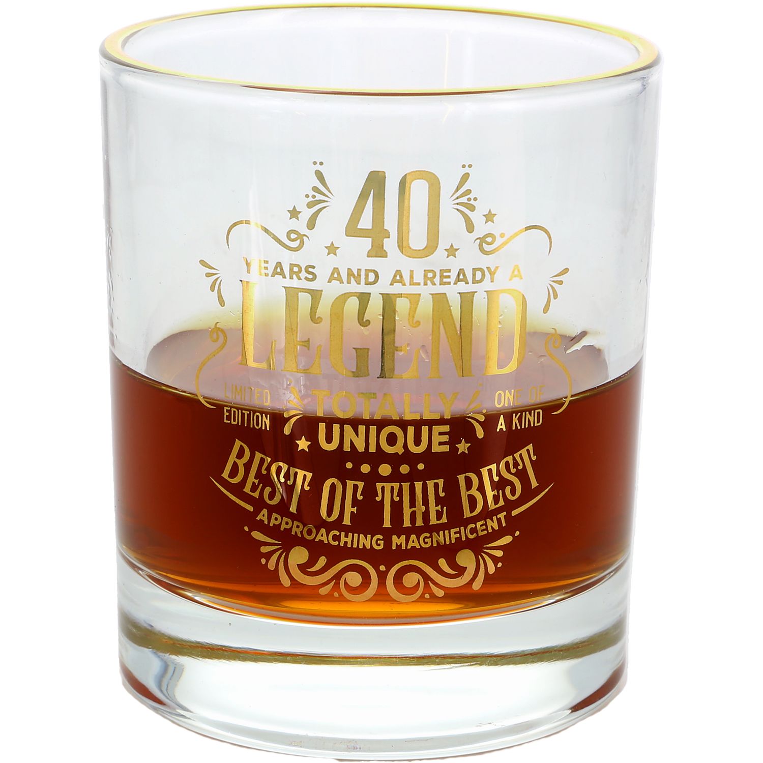 40 Years - 8 oz Rocks Glass