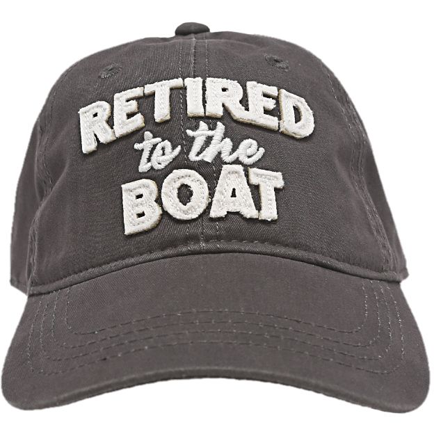 Retired to the Boat - Gray Adjustable Hat