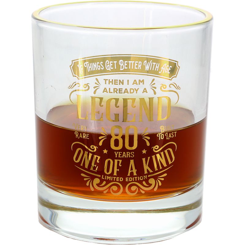 80 Years - 8 oz Rocks Glass