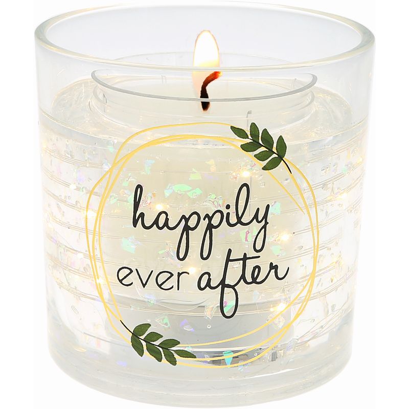 Ever After - 5 oz Refillable Soy Wax Candle with LED Accents