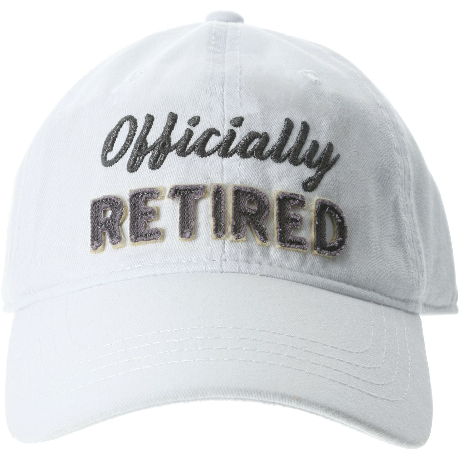 Officially Retired - White Adjustable Hat