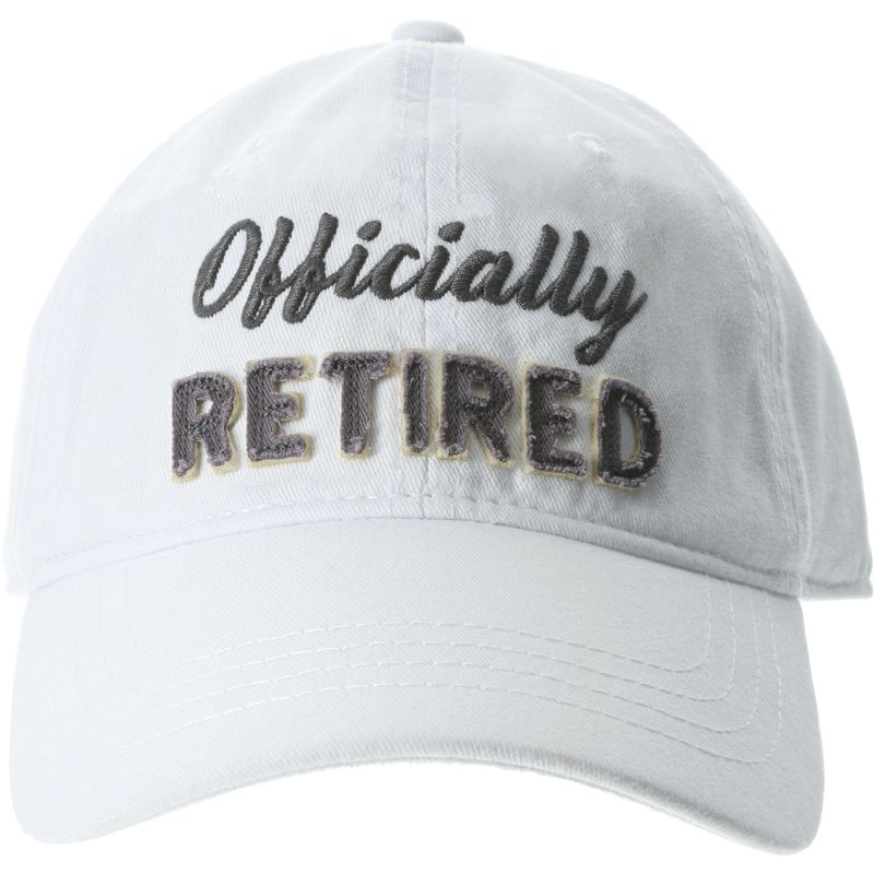 Officially Retired - White Adjustable Hat