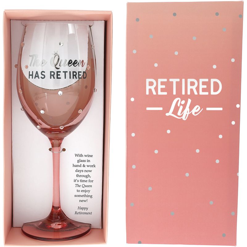 The Queen has Retired - Gift Boxed 17 oz Wine glass