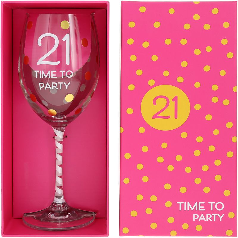21 - Gift Boxed 16 oz Crystal Wine Glass