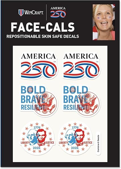 Face Cals Patriotic America 250