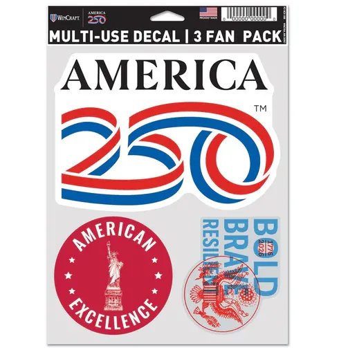 America's 250th Anniversary Decals - 3 Pack