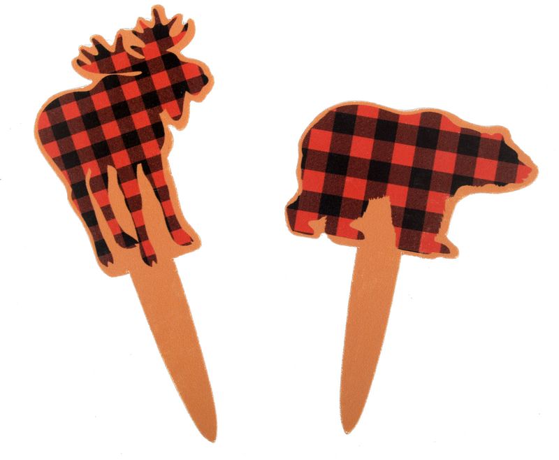 Buffalo Plaid – Party Picks Moose / Bear 24-pack