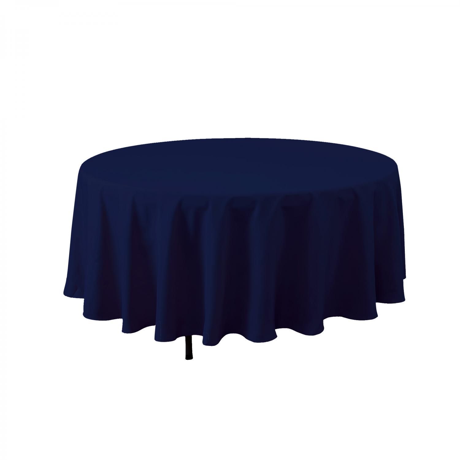 True Navy Round Table Cover - 84in