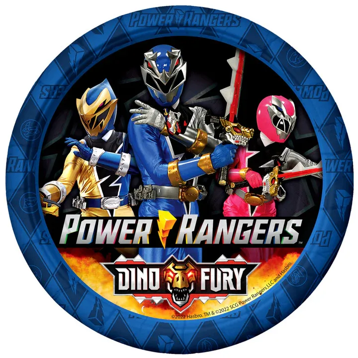 Power Rangers Dessert Plates 7in - 8 Count