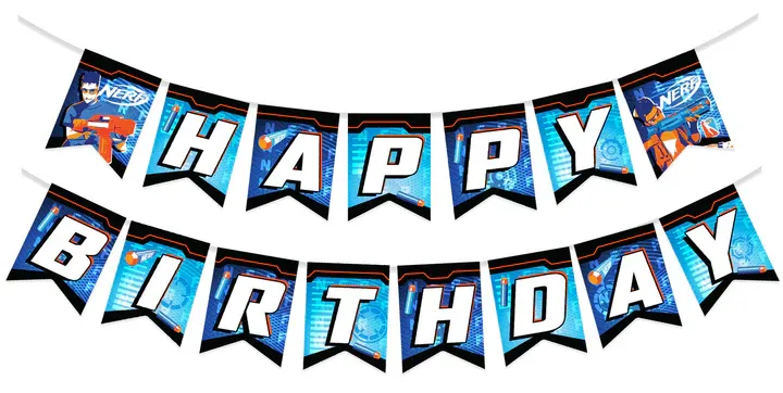 Nerf Happy Birthday Banner