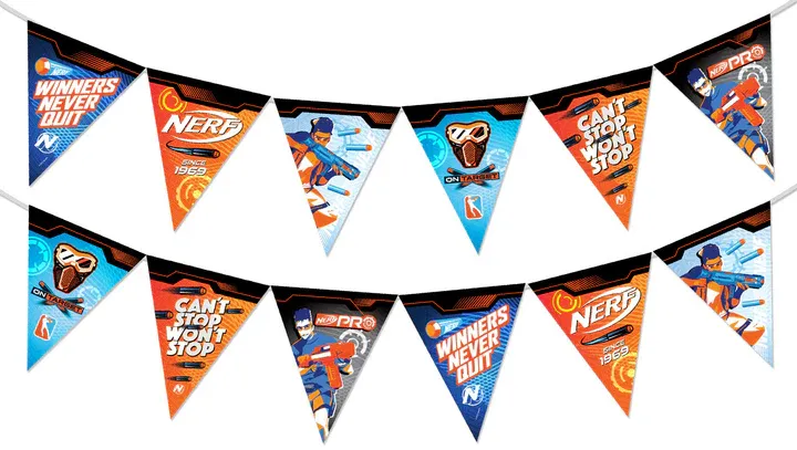 Nerf Birthday Pennant Banner