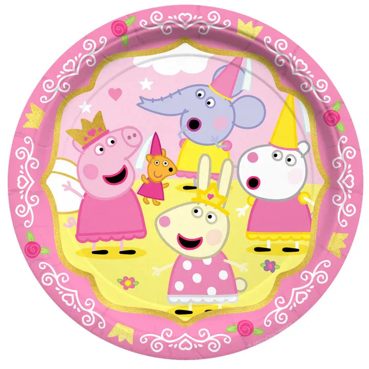 Princess Peppa Pig Dinner Plates 9in - 8 Count