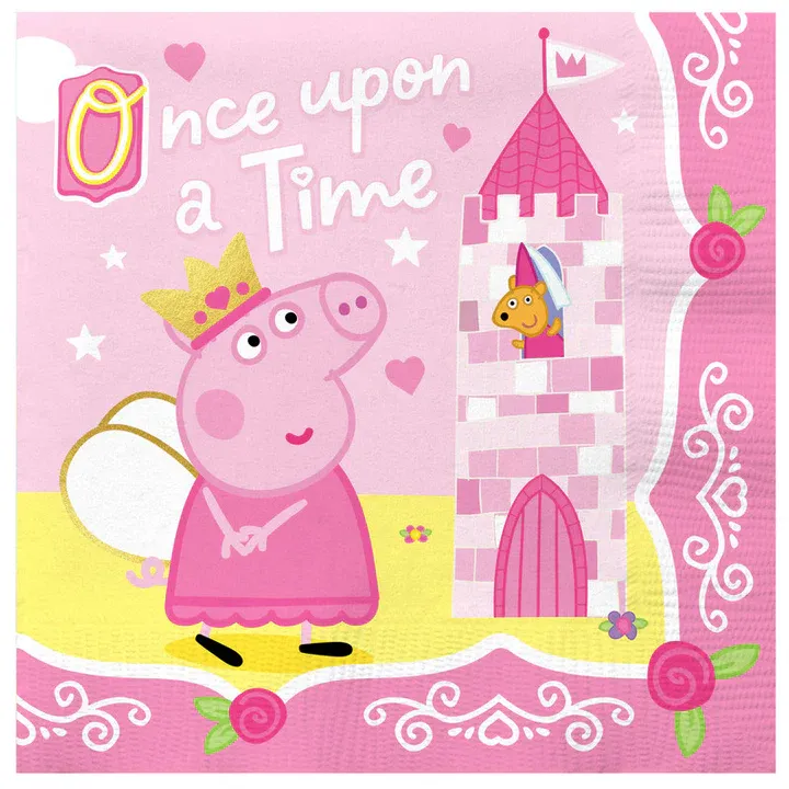 Princess Peppa Pig Luncheon Napkins - 16 Count