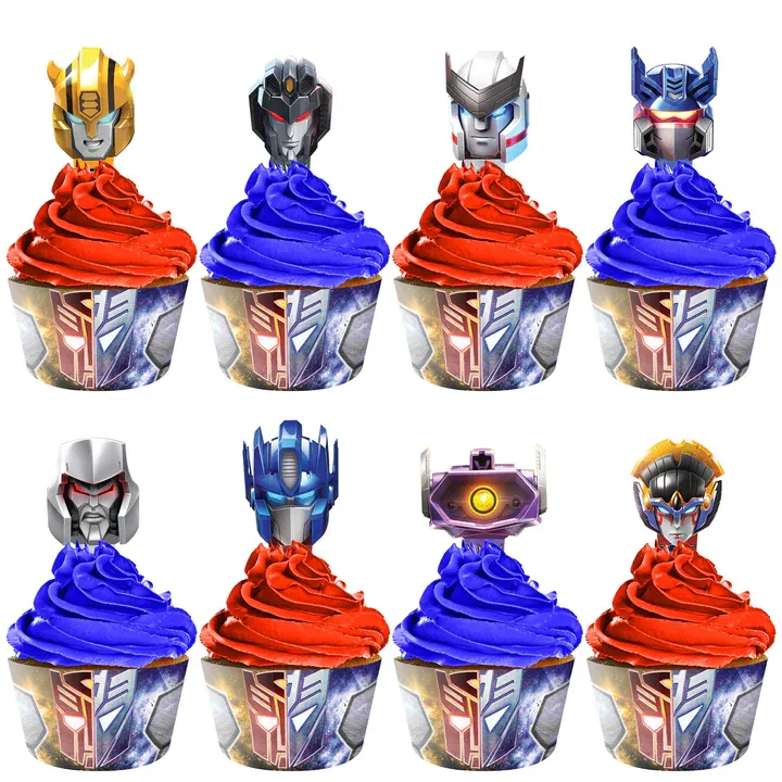 Transformers Cupcake Toppers &amp; Transformers Cupcake Wrappers
