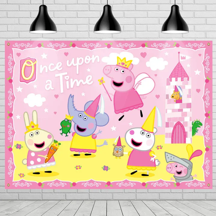 Princess Peppa Pig Backdrop