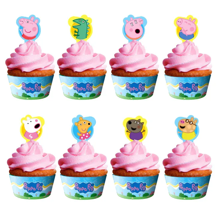 Peppa Pig Cupcake Toppers &amp; Peppa Pig Cupcake Wrappers