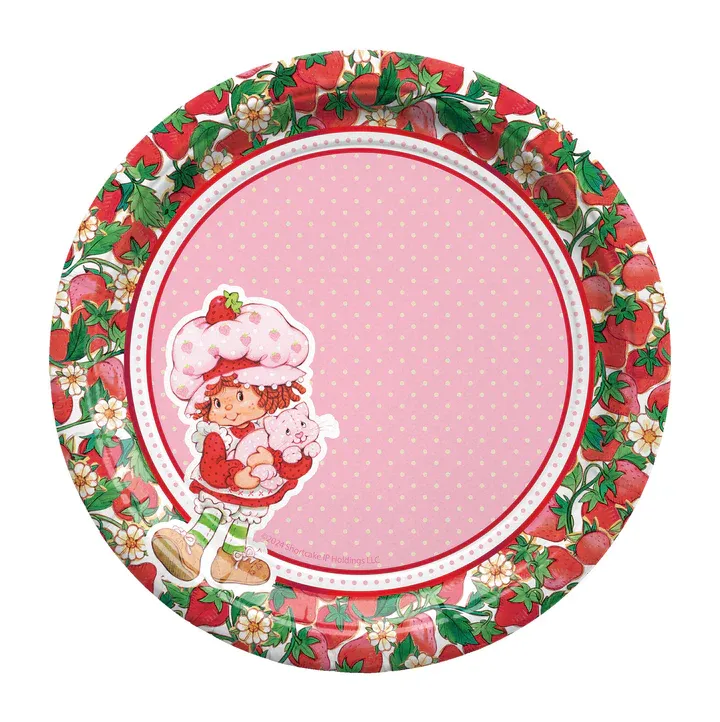 Strawberry Shortcake Dessert Plates 7in - 8 Count